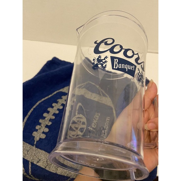 Vintage Coors Banquet 32 oz pitcher Blue logo - Picture 5 of 7
